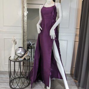 Purple Eggplant Formal Evening Prom Dress Gown